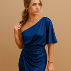 Women’s elegant slim fit dress with a timeless minimalist design, perfect for formal events, office days, and evening wear.