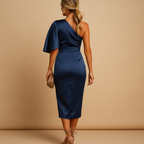 Women’s elegant slim fit dress with a timeless minimalist design, perfect for formal events, office days, and evening wear.