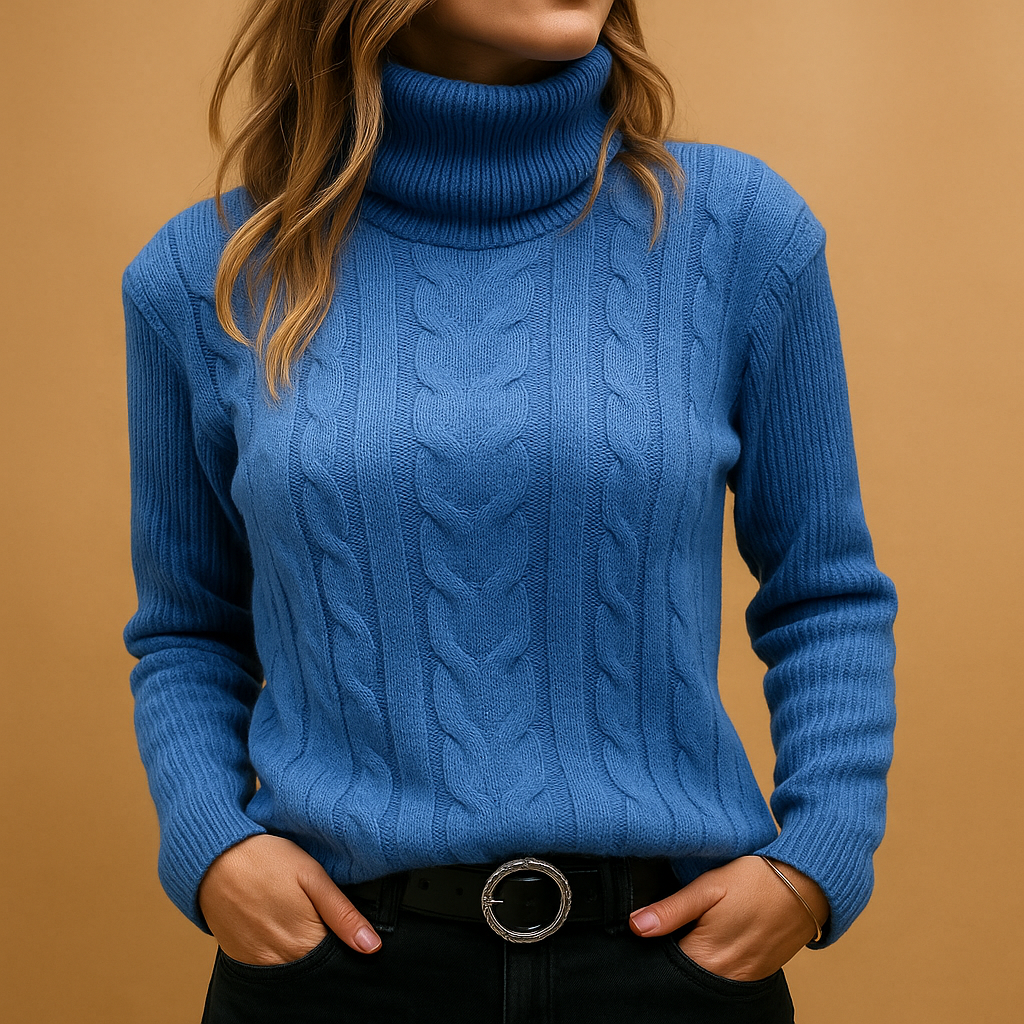 Women’s lightweight turtleneck sweater with minimalist design and relaxed fit, perfect for casual outfits or polished everyday looks.